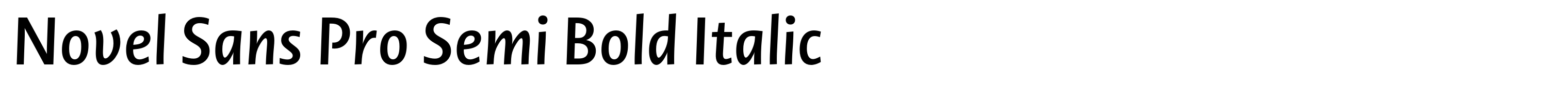 Novel Sans Pro Semi Bold Italic
