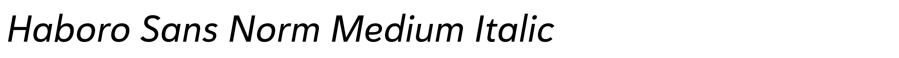 Haboro Sans Norm Medium Italic