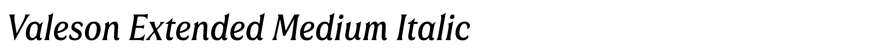 Valeson Extended Medium Italic