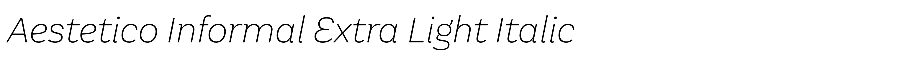 Aestetico Informal Extra Light Italic