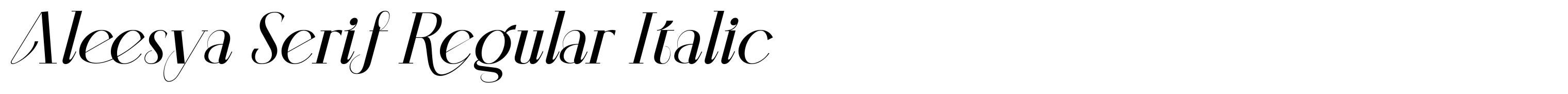 Aleesya Serif Regular Italic