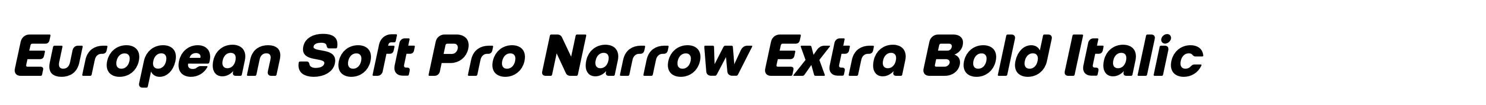 European Soft Pro Narrow Extra Bold Italic