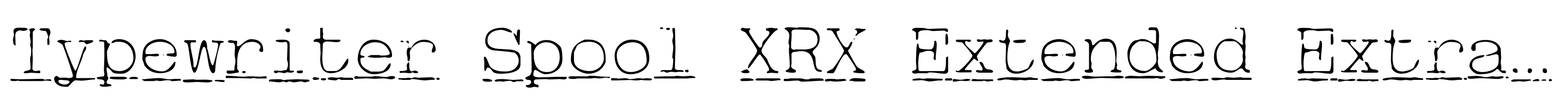 Typewriter Spool XRX Extended Extra Light Italic