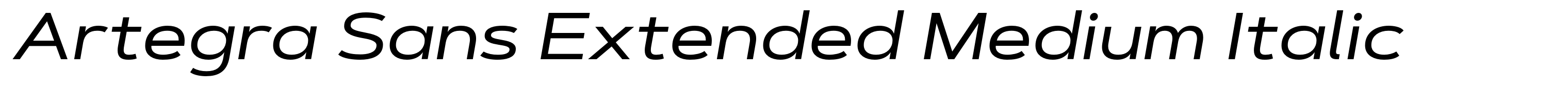 Artegra Sans Extended Medium Italic