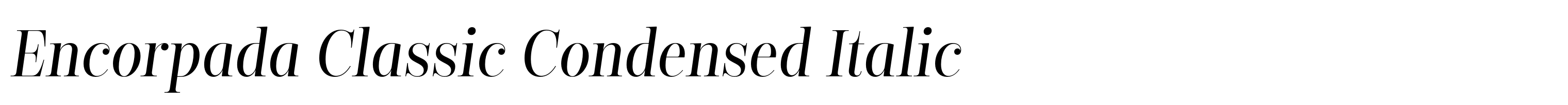 Encorpada Classic Condensed Italic