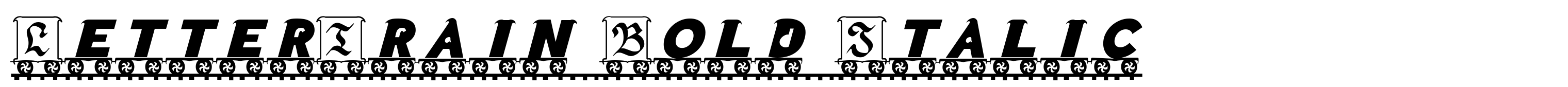 LetterTrain Bold Italic