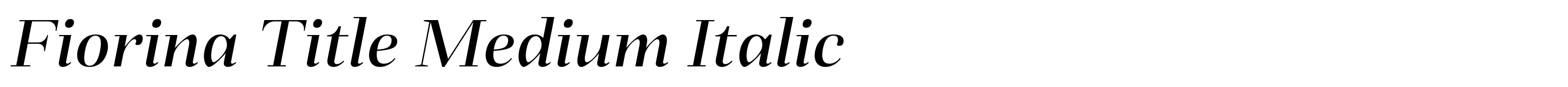 Fiorina Title Medium Italic