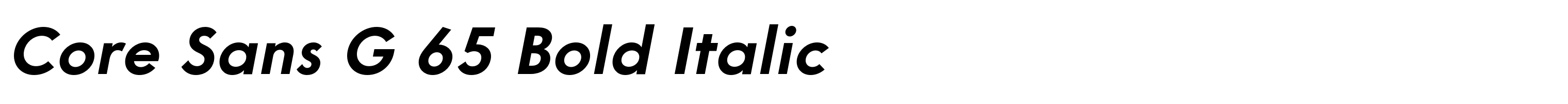 Core Sans G 65 Bold Italic