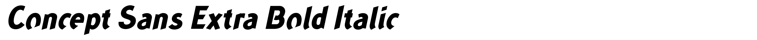 Concept Sans Extra Bold Italic