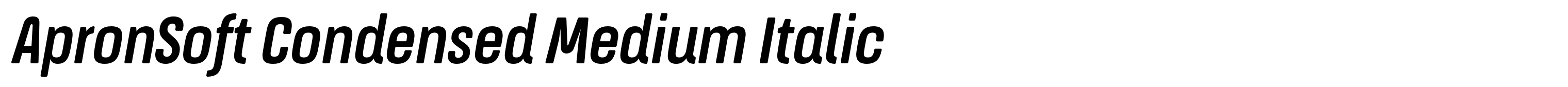 ApronSoft Condensed Medium Italic