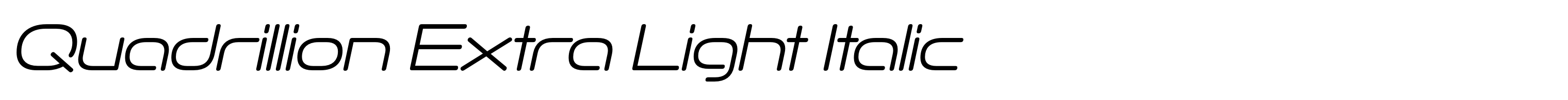 Quadrillion Extra Light Italic