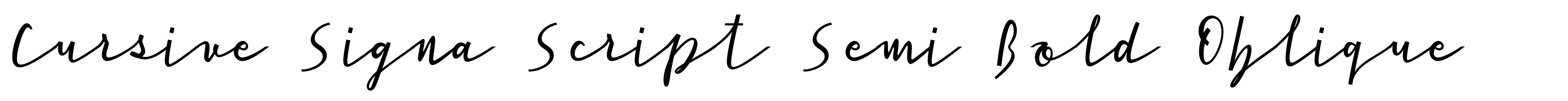Cursive Signa Script Semi Bold Oblique