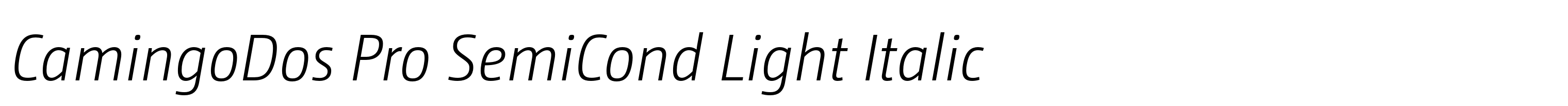 CamingoDos Pro SemiCond Light Italic