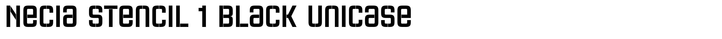 Necia Stencil 1 Black Unicase