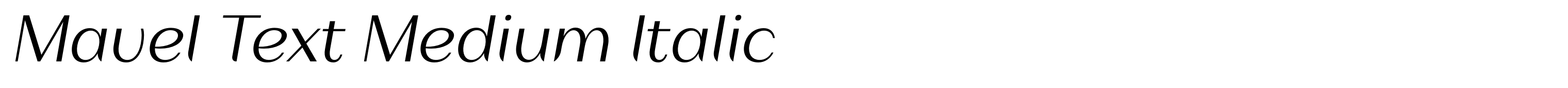 Mavel Text Medium Italic