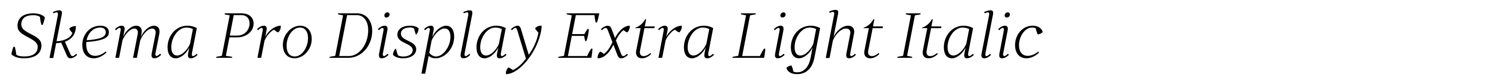 Skema Pro Display Extra Light Italic