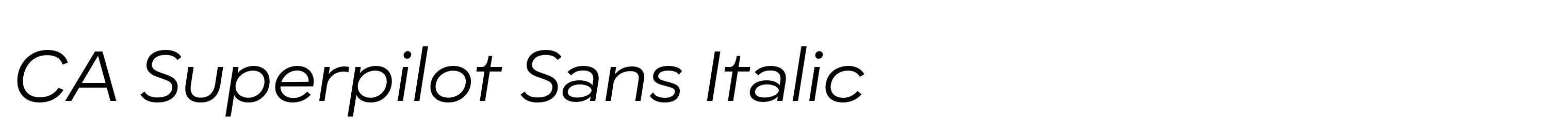 CA Superpilot Sans Italic