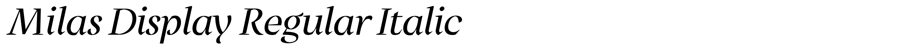 Milas Display Regular Italic