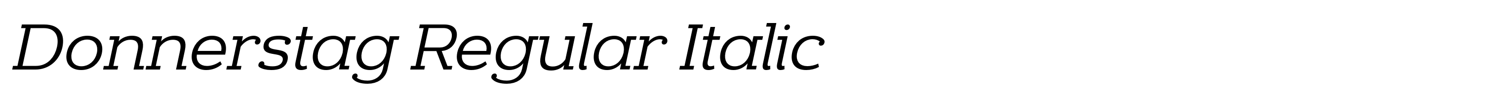 Donnerstag Regular Italic