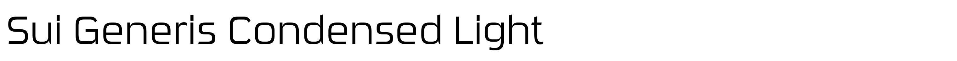 Sui Generis Condensed Light