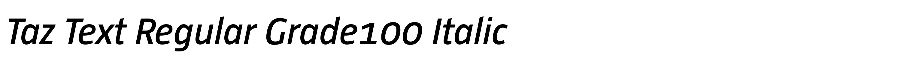 Taz Text Regular Grade100 Italic