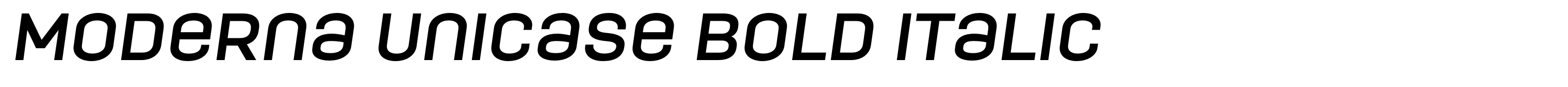 Moderna Unicase Bold Italic