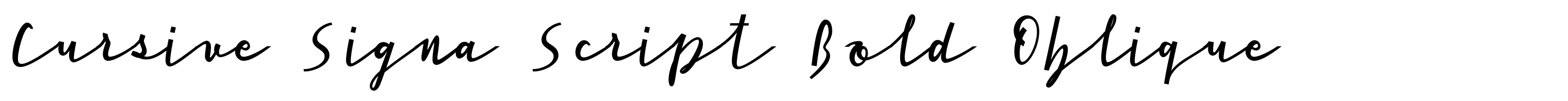 Cursive Signa Script Bold Oblique