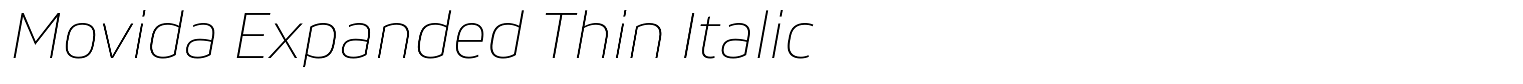 Movida Expanded Thin Italic