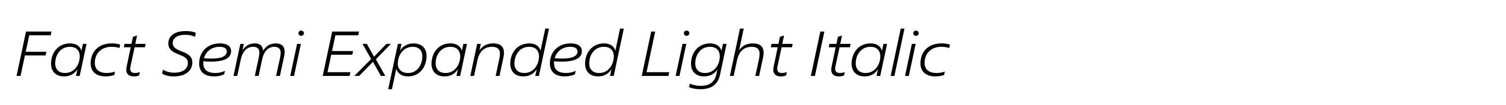 Fact Semi Expanded Light Italic