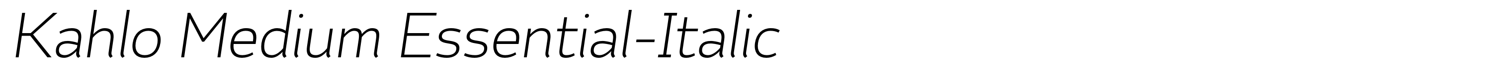 Kahlo Medium Essential-Italic