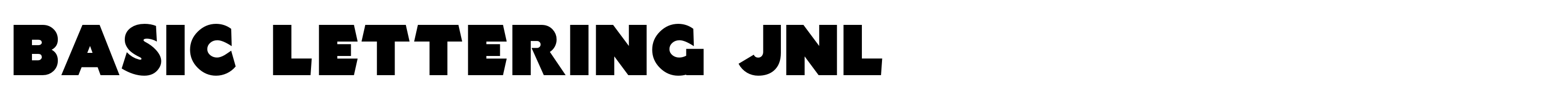 Basic Lettering JNL