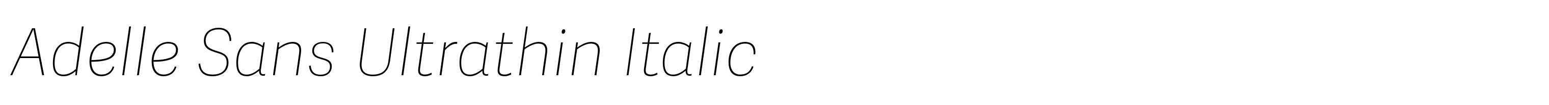 Adelle Sans Ultrathin Italic