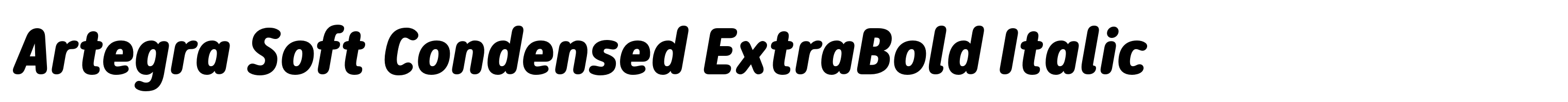 Artegra Soft Condensed ExtraBold Italic