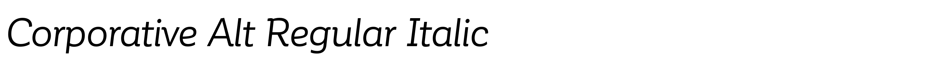Corporative Alt Regular Italic