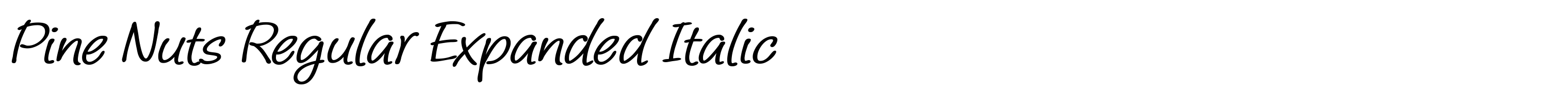 Pine Nuts Regular Expanded Italic