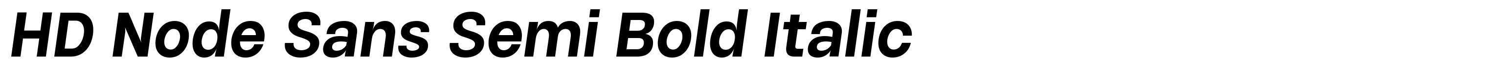 HD Node Sans Semi Bold Italic