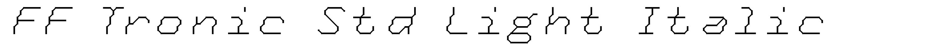 FF Tronic Std Light Italic