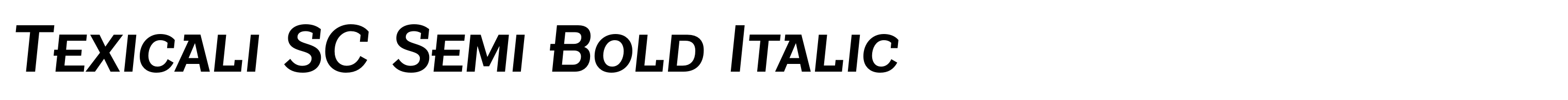 Texicali SC Semi Bold Italic