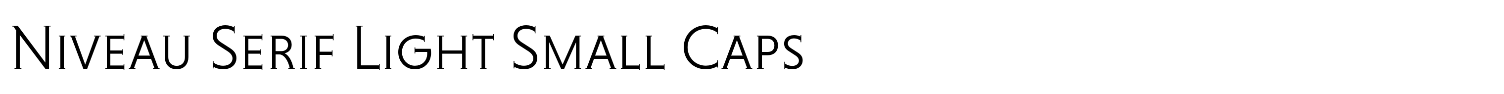 Niveau Serif Light Small Caps