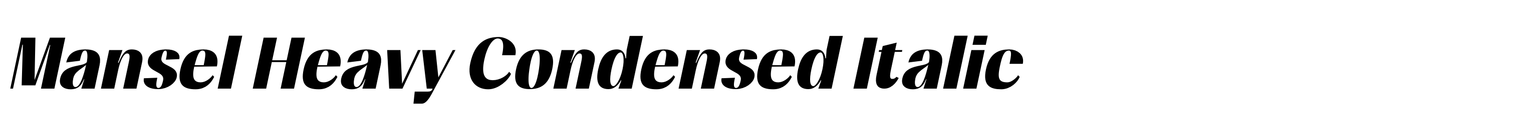Mansel Heavy Condensed Italic