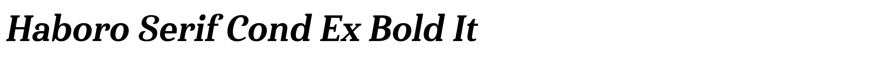 Haboro Serif Cond Ex Bold It