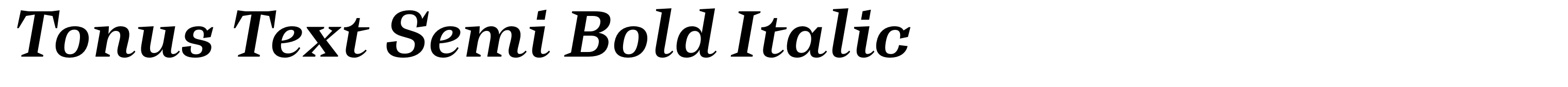 Tonus Text Semi Bold Italic