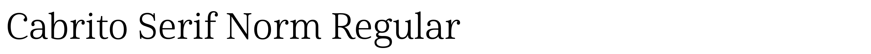 Cabrito Serif Norm Regular