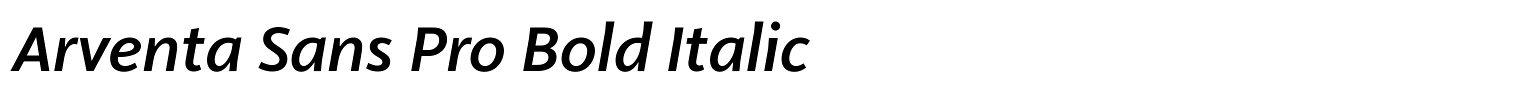 Arventa Sans Pro Bold Italic