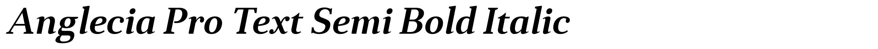Anglecia Pro Text Semi Bold Italic