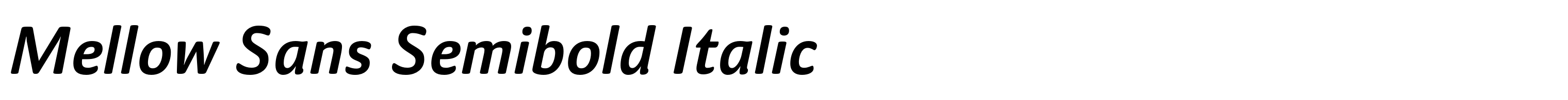 Mellow Sans Semibold Italic