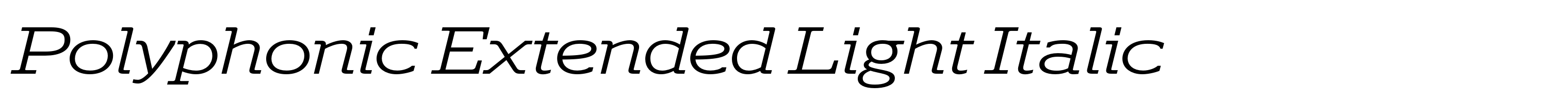 Polyphonic Extended Light Italic