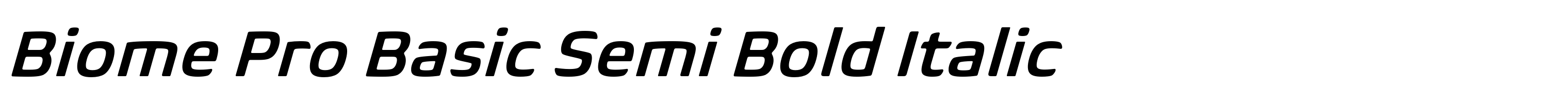 Biome Pro Basic Semi Bold Italic