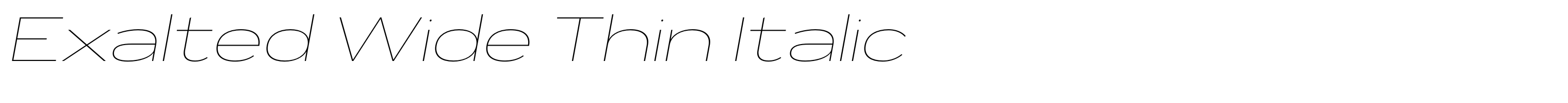 Exalted Wide Thin Italic