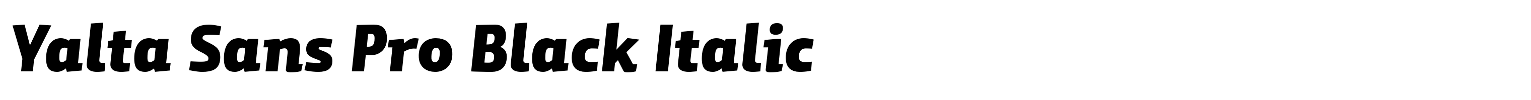 Yalta Sans Pro Black Italic